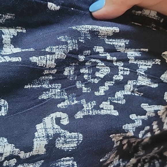 New with tag tribal print navy with white cupio size large pants - Picture 5 of 12